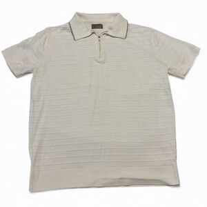 HB Knitwear Cream Polo Shirt - Size L